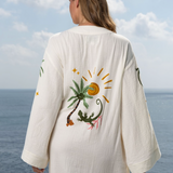 Women's Muslin Robe - Tropical
