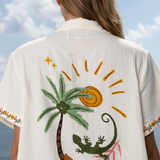 Women's Muslin Pyjama Short Set - Tropical