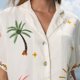 Women's Muslin Pyjama Short Set - Tropical
