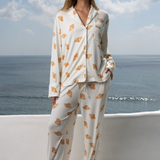 Women's Pointelle Pyjama Trouser Set - Croissant