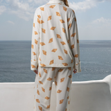 Women's Pointelle Pyjama Trouser Set - Croissant