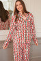 Women's Brushed Cotton Jersey Pyjama Trouser Set - Merry Berry