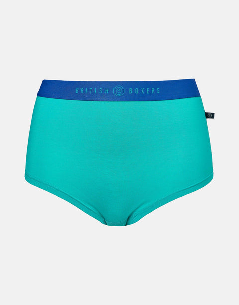 Multipack! 4 Pairs of Women's Bamboo Hipster Boxer Briefs – Seagreen
