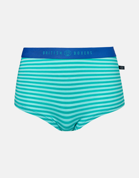 Multipack! 4 Pairs of Women's Bamboo Hipster Boxer Briefs – Seagreen