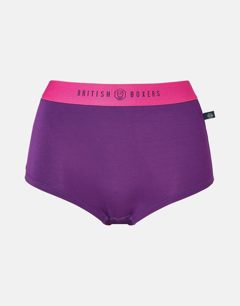 Multipack! 4 Pairs of Bamboo Hipster Boxer Briefs – Cherry Pie - British Boxers