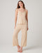 Women's Bamboo Lace Camisole Pyjama Set – Soft Sand