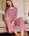 Women's Bamboo Relaxed Pyjama Set – Sugar Plum Stripe