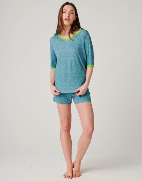 Women's Bamboo Lace Short Pyjama Set - Blooming Fabulous