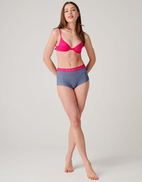 Multipack! 4 Pairs of Women's Bamboo Hipster Boxer Briefs – Boom Bloom!