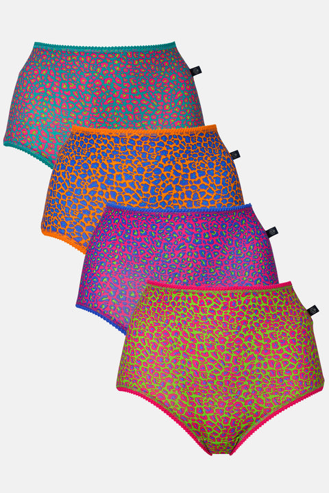 Multipack! 4 Pairs of Women's Bamboo Full Briefs – Wild Cat