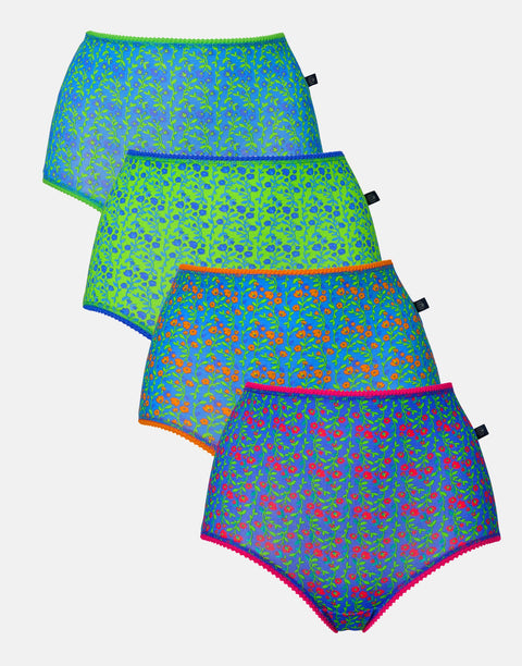 Multipack! 4 Pairs of Women's Bamboo Full Briefs – Boom Bloom!