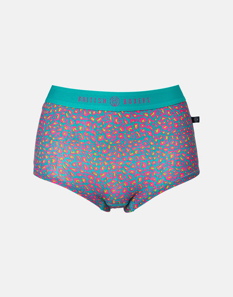 Multipack! 4 Pairs of Women's Bamboo Hipster Boxer Briefs – Wild Cat