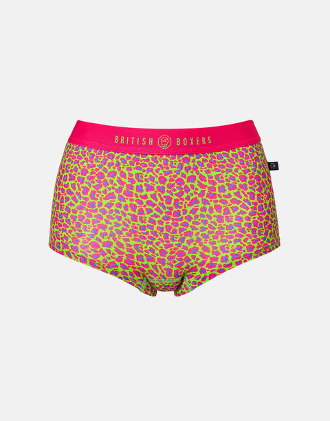 Multipack! 4 Pairs of Women's Bamboo Hipster Boxer Briefs – Wild Cat
