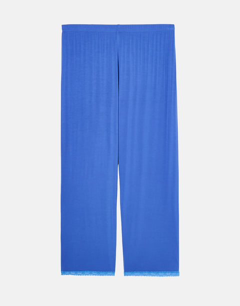 Women's Bamboo Lace Pyjama Set – Ultra Blue