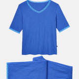 Women's Bamboo Lace Pyjama Set – Ultra Blue