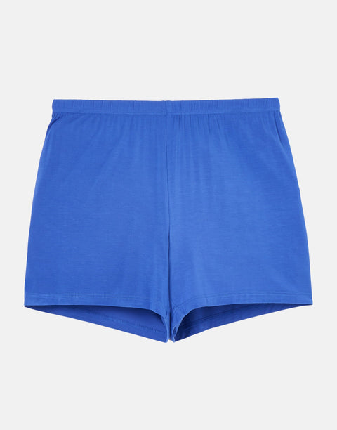 Women's Bamboo Lace Camisole Short Pyjama Set - Ultra Blue