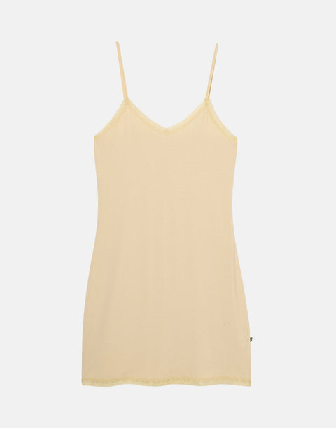 Women's Bamboo Lace Strappy Nightdress – Soft Sand