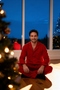 Men's Cotton Pyjama Trouser Set - Christmas Soft Red