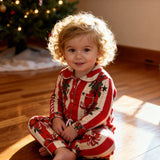 Kids Cotton Pyjama Trouser Set - Christmas Stripe