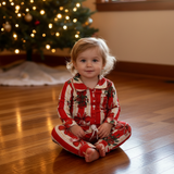 Kids Cotton Pyjama Trouser Set - Christmas Stripe