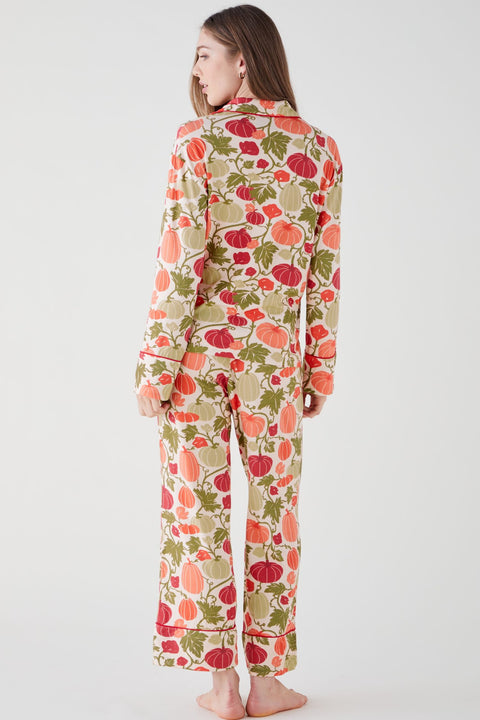 Women's Modal Pyjama Trouser Set - Pumpkin Patch