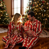 Kids Cotton Pyjama Trouser Set - Christmas Stripe
